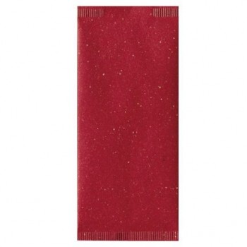 Busta Carta Paglia Bordeaux + Tovagliolo Pezzi 700