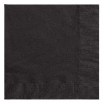 Tovagliolo 33x33 Nero 2 Veli Pz.1.200